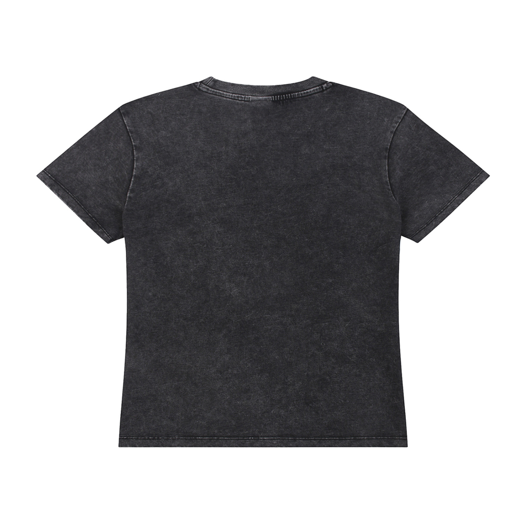 Latina Mami Tee Vintage Wash Drop Shoulder Latin Salsa Bachata Dance Shirt Stone Wash Black Cotton