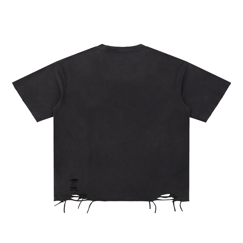 LA VUELTA Subway Sign Tee – NYC Bermuda Vintage Streetwear Oversized Boxy Drop Shoulder Raw Hem Snow Washed Heavyweight Cotton T-Shirt – Latin Takeover NYC Latin Dance Travel Graphic Tee Unisex Men Women