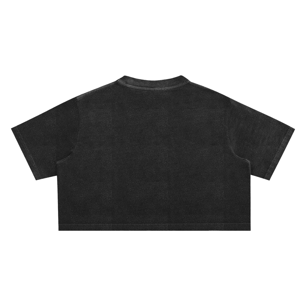 Latina Mami Crop Top Snow Washed Cream Baby Tee Latina Owned Streetwear