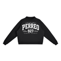 Perreo Ultima Noche Mock Neck Crew Sweatshirt Oversized Women