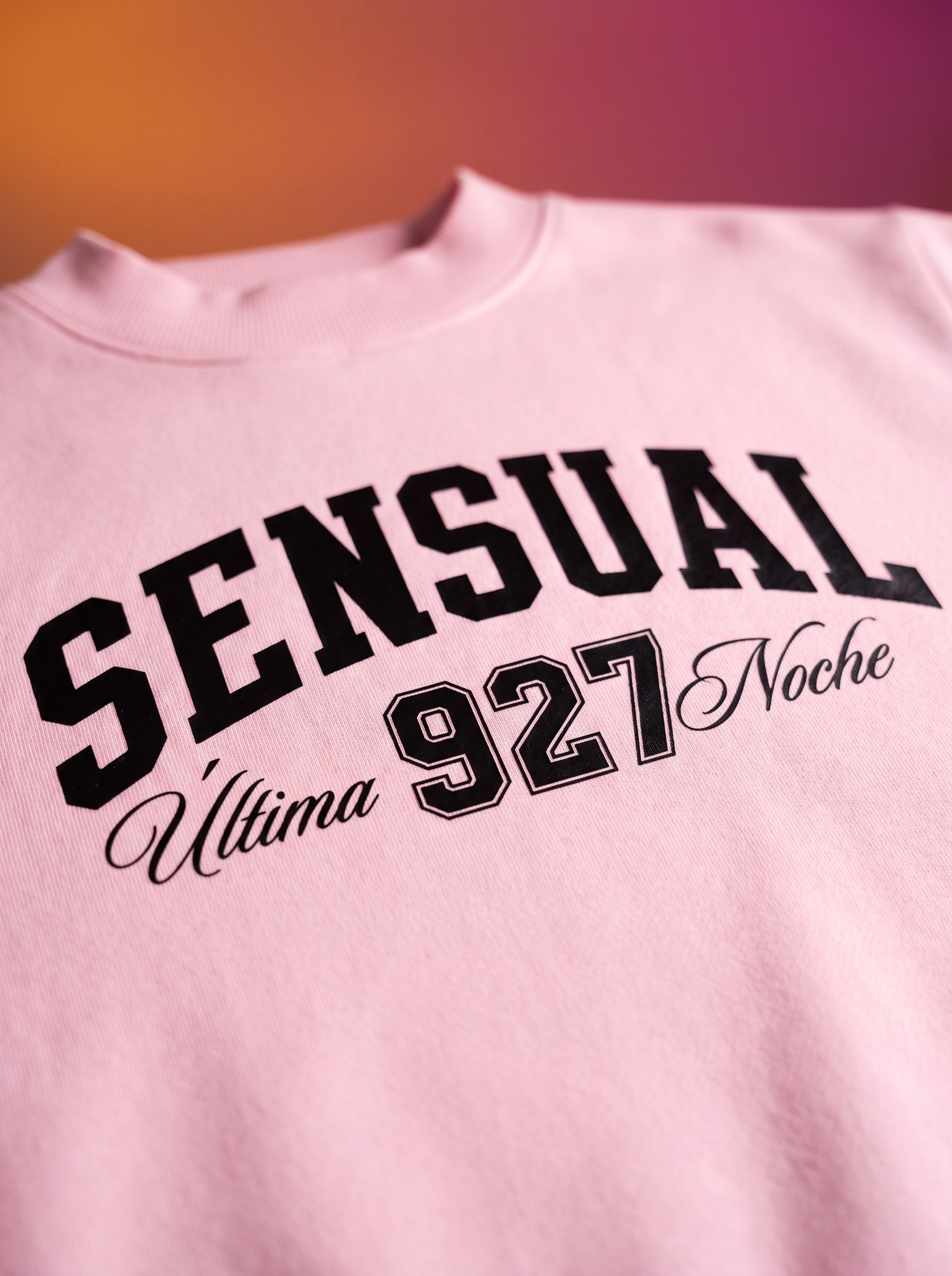 Pink — Fabric & print close-up (DTF)